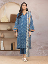 Unstitched Blue Printed Lawn 3 Piece - EWU5A1-35026-3P