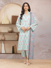 Unstitched Light Aqua Printed Lawn 3 Piece - EWU5A1-35010-3P