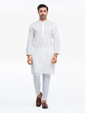 Men's Off White Kurta - EMTK25S-99489