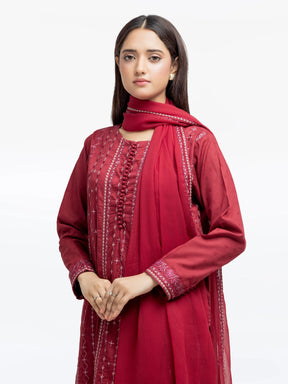 Pret 3Pc Embroidered Dobby Suit - EWTKE24-80123-3P