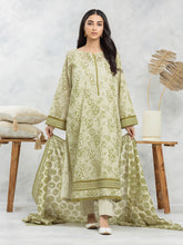 Unstitched Light Olive Printed Lawn 3 Piece - EWU24A1-29129-3P