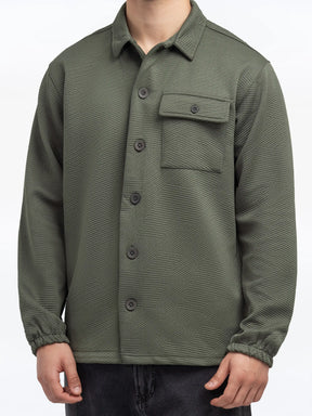 Men's Olive Shacket - EMTJS24-002